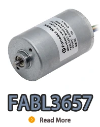 FABL3657 inner rotor brushless dc electric motor with inbuilt driver