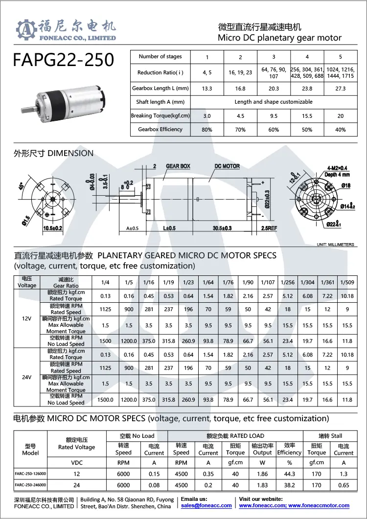 pg22-250 22 mm small planetary gearhead dc electric motor.webp
