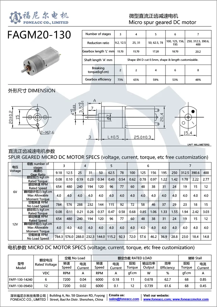 gm20-130 20 mm small spur gearhead dc electric motor.webp
